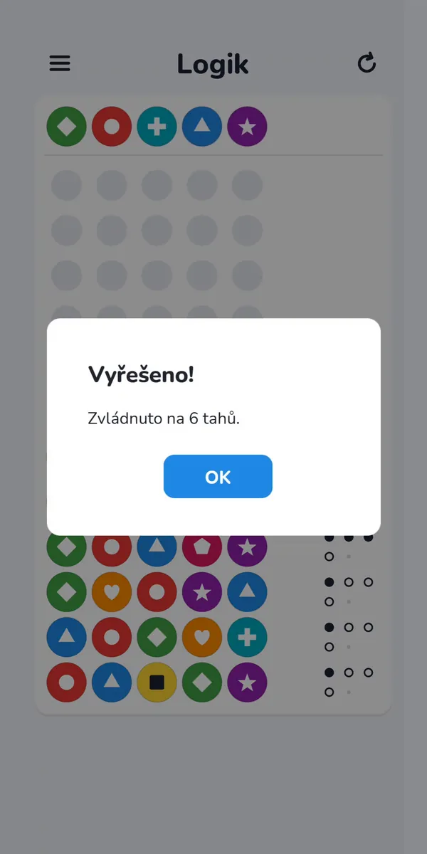 Vyřešeno: zvládnuto na 6 tahů