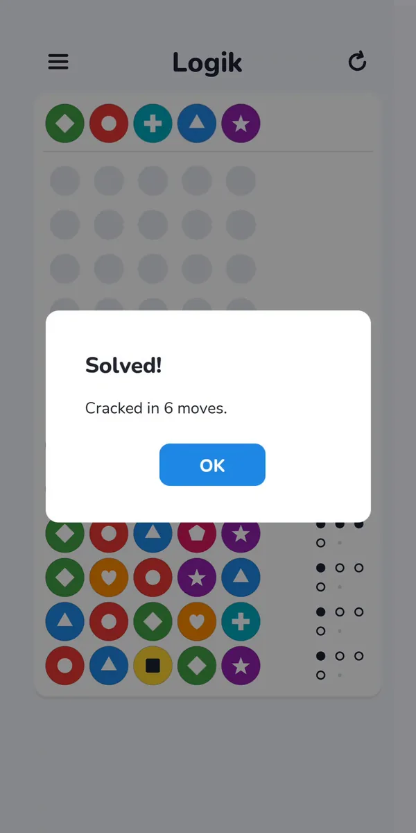 Solved: cracked in 6 moves