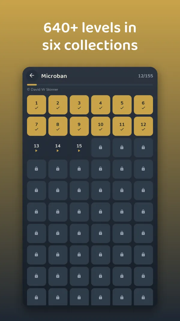 640+ levels in six collections